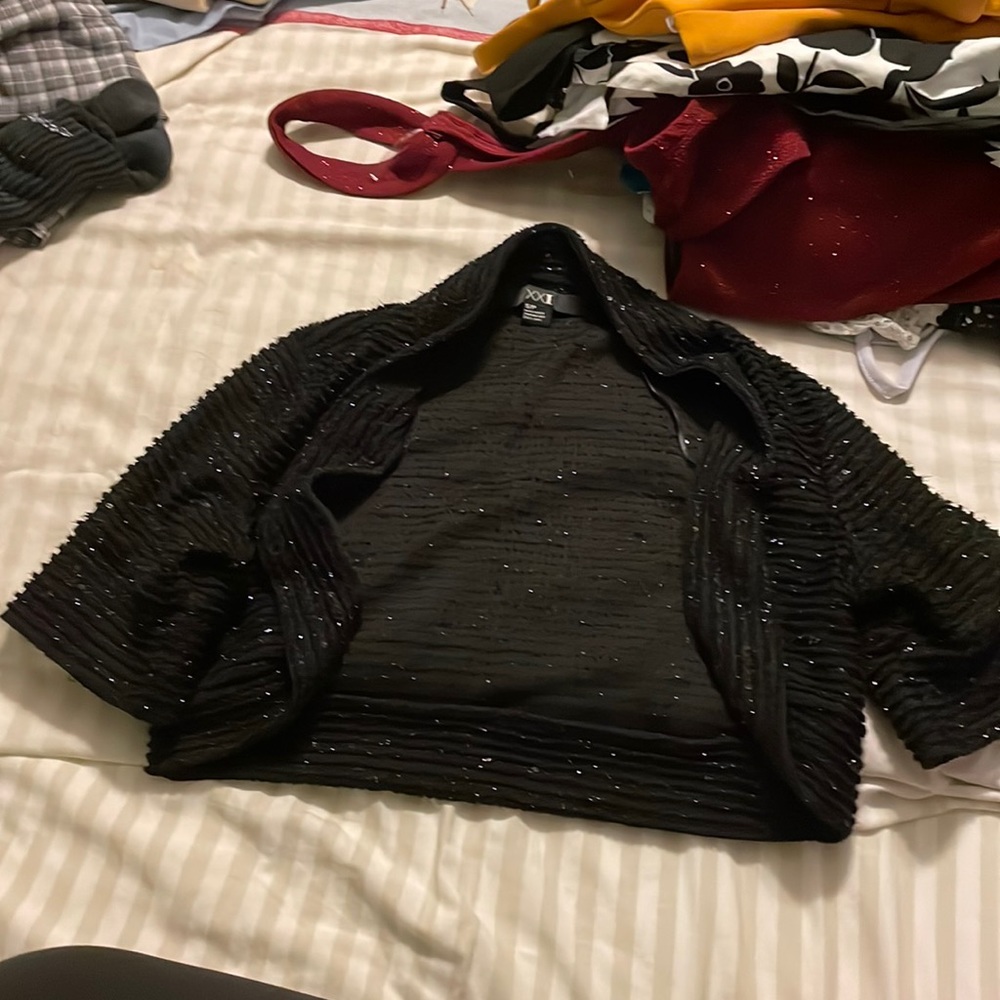 XXI black sparkly shaw